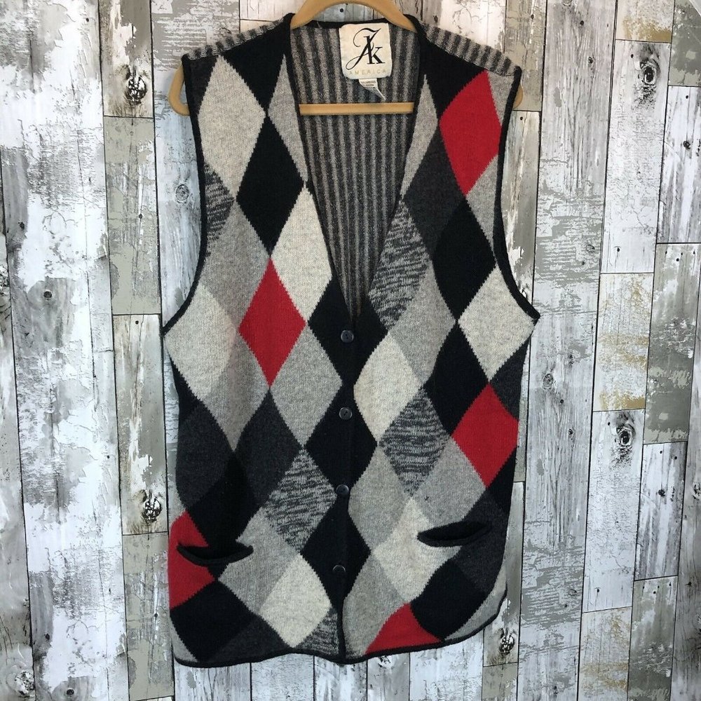 women’s cardigan vest lamb angora size 18/20